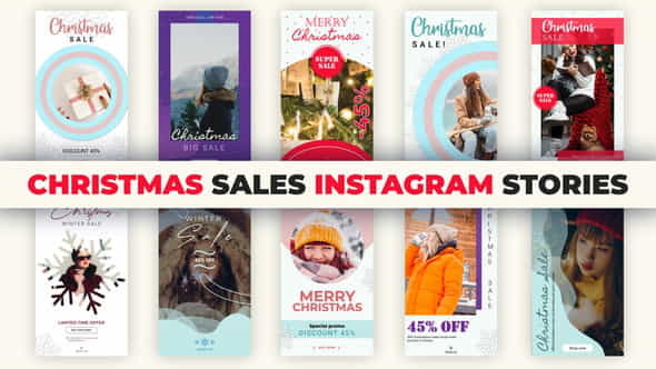 Christmas Sales Instagram Stories - VideoHive 35215846