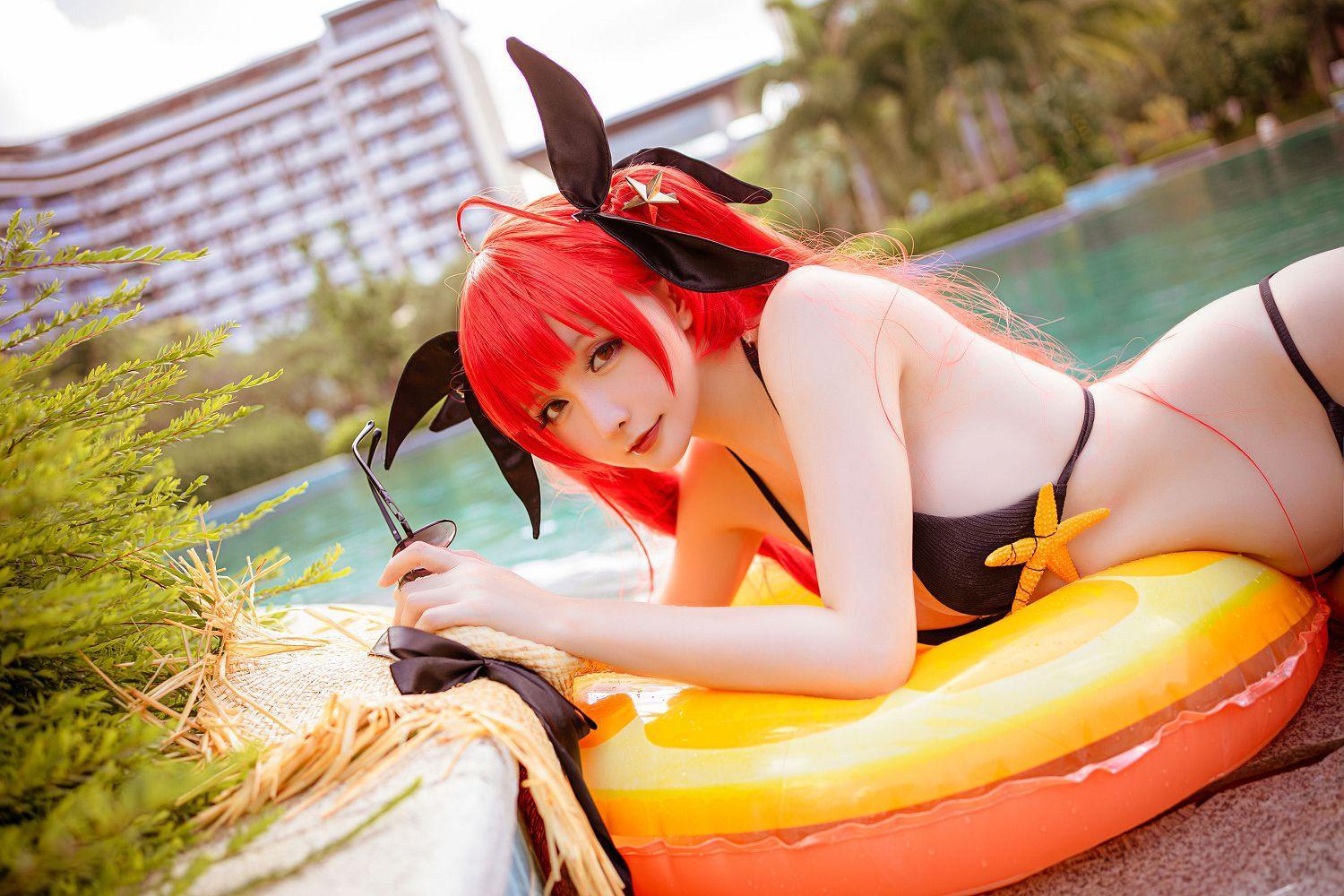 [福利女神cosplay] 星之迟迟 - 鸣夏 火奴鲁鲁 妩媚套图(19)