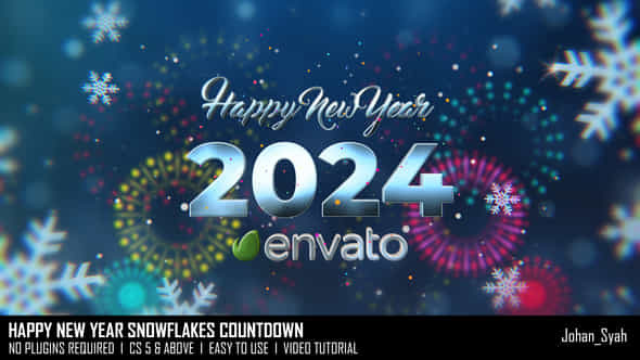 Happy New Year Snowflakes Countdown - VideoHive 49904670