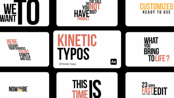 Kinetic Typos - VideoHive 44234246
