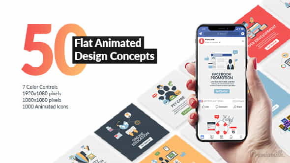 Flat Animated Design Concepts - VideoHive 21491354