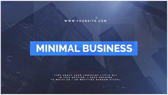 Minimal Business - VideoHive 22281652