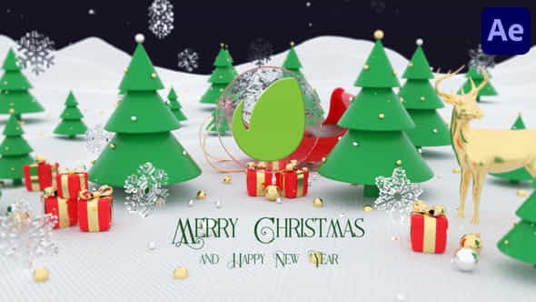 3D Christmas Logo For After Effects - VideoHive 48812926