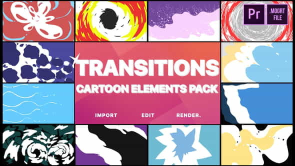 Cartoon Transitions | Premiere Pro - VideoHive 22822021