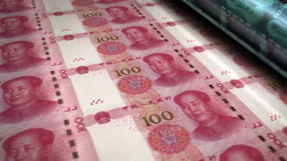 Chinese yuan Renminbi money banknotes - VideoHive 32399605