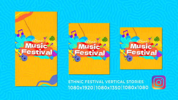 Ethnic Music Festival Event Stories Reels - VideoHive 51000206
