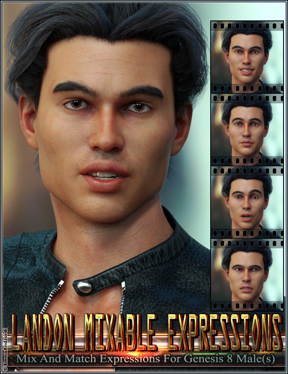 Mixable Expressions for Landon 8 and Genesis 8 Male