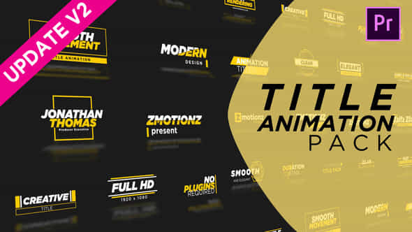 Animation Titles Pack - VideoHive 29969322