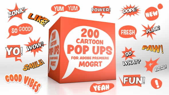Cartoon Pop-Ups for Premiere - MOGRT | Cartoons - VideoHive 28906581