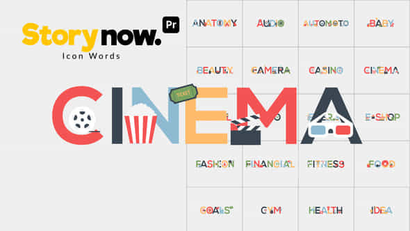 Story Now Icon Words For Premiere Pro - VideoHive 53508403