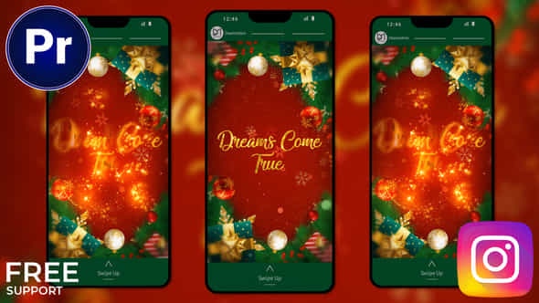 Christmas Wishes Instagram Stories Xmas Stories Mogrt - VideoHive 49839490