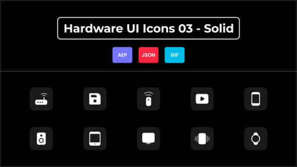 Hardware UI Icons - VideoHive 44837074