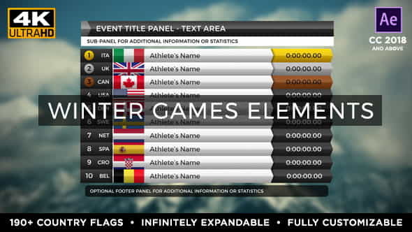 2022 Winter Games Elements - - VideoHive 21352971