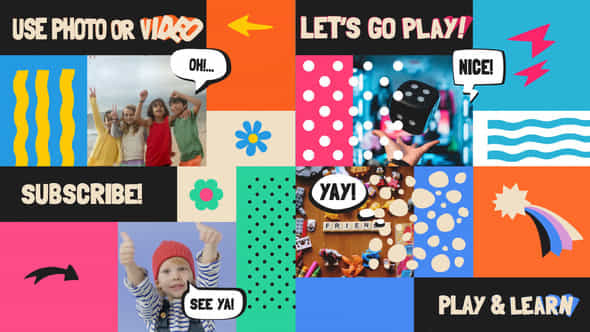 Kids Slideshow Premiere Pro Mogrt - VideoHive 34612919