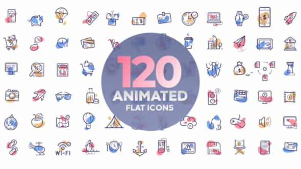 120 animated icons - VideoHive 22423691