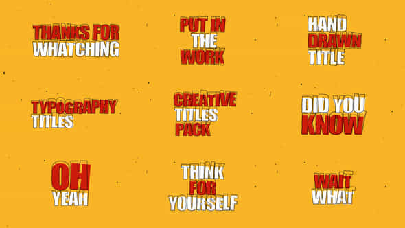 Hand Drawn Titles Ae - VideoHive 58795276