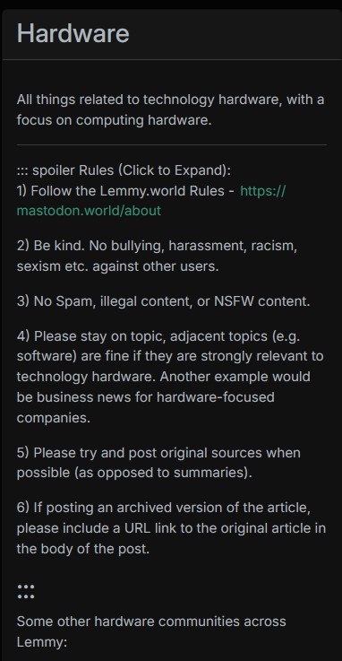 Sidebar with piefed UI