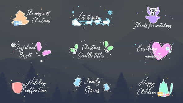 Christmas Scribble Titles || FCPX - VideoHive 35291096