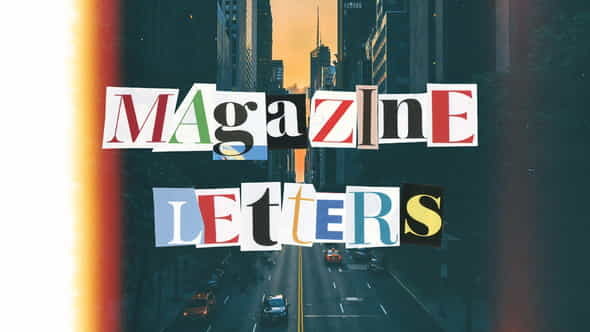 Magazine Cutout Letters - VideoHive 36415540