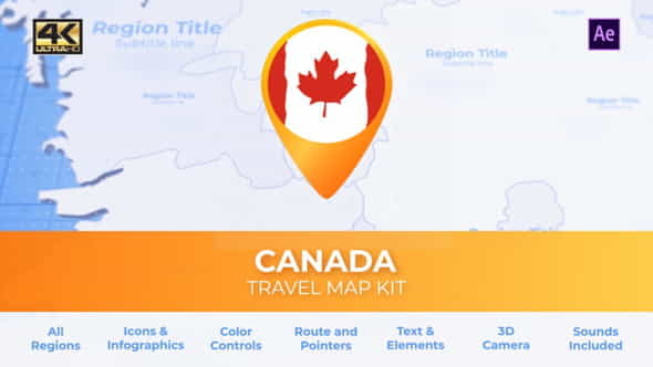Canada Map - Canadian Travel - VideoHive 30570719
