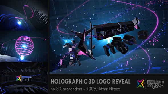 Holographic 3D Logo Reveal - VideoHive 5601035