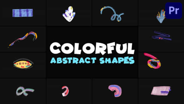 Colorful Abstract Shapes Premiere Pro Mogrt - VideoHive 50222627