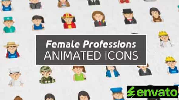 Female Profession Avatars Animated Icons - VideoHive 39142093