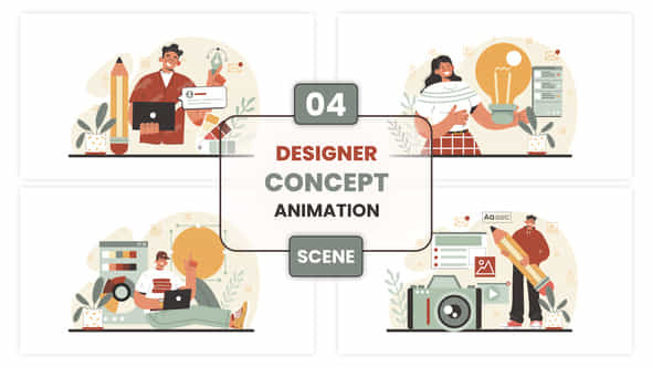 Designer Concept Animation Scene - VideoHive 52876940