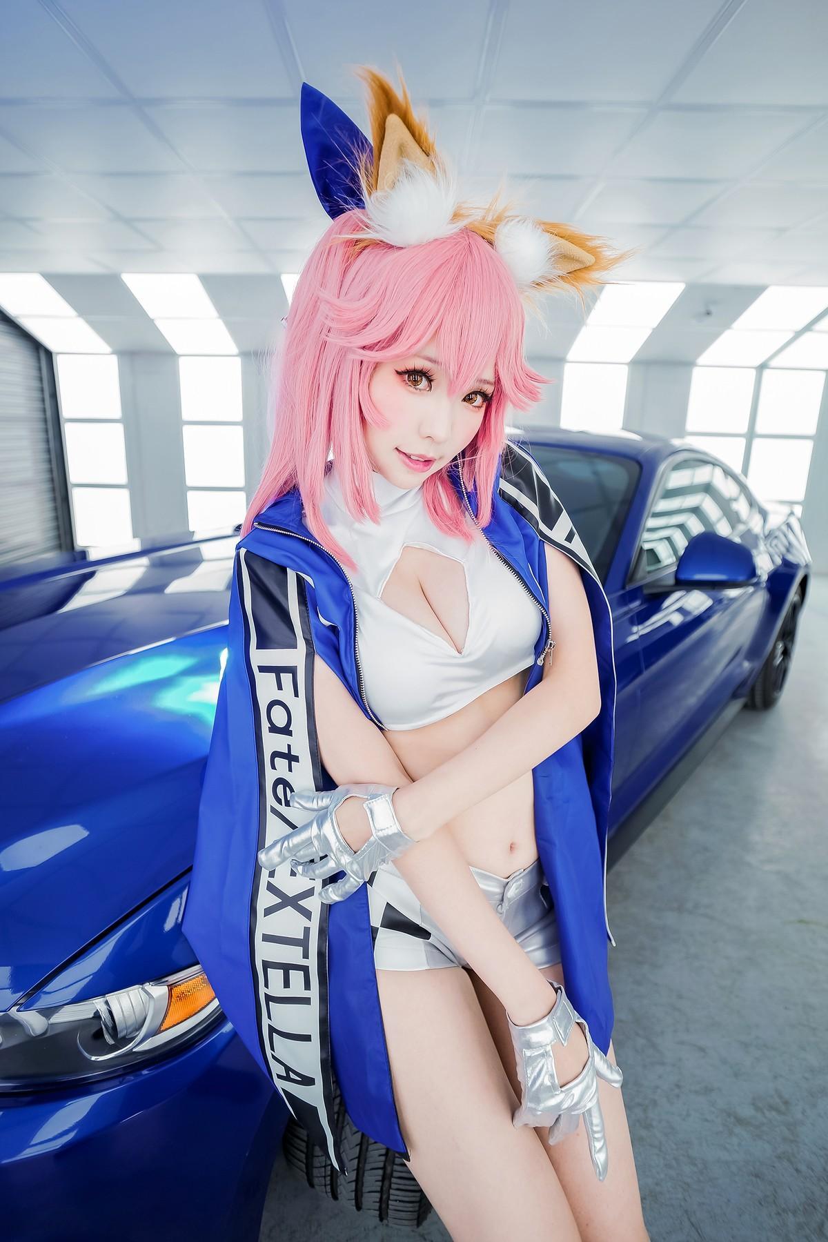 Cosplay ElyEE子 玉藻前赛车(25)