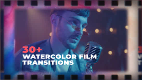 FIlm Watercolor Transitions - VideoHive 48140575