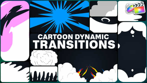 Cartoon Dynamic Transitions For Fcpx - VideoHive 51355199