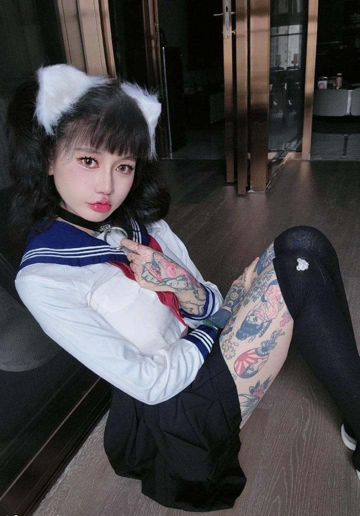 超级女神Chloe玫瑰情人节制服诱惑(30)