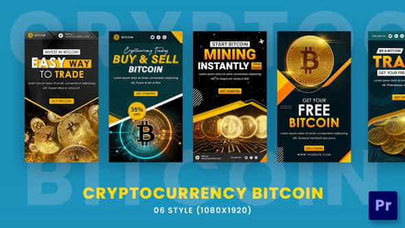 Cryptocurrency Bitcoin Stories Pack For - VideoHive 36103830