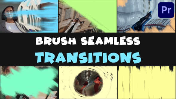 Seamless Brush Transitions Premiere Pro Mogrt - VideoHive 50027161