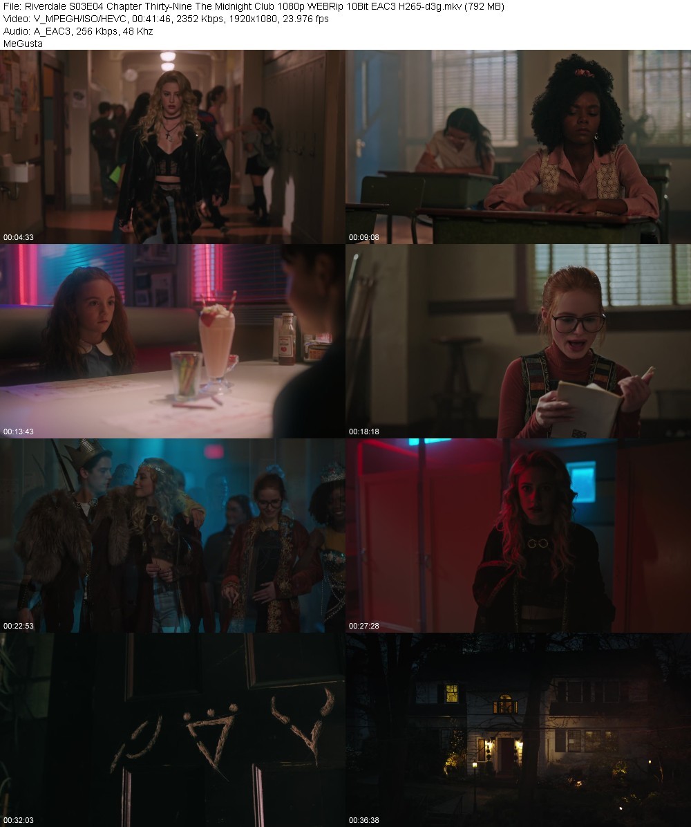 Riverdale S03E04 Chapter Thirty-Nine The Midnight Club 1080p WEBRip 10Bit EAC3 H265-d3g