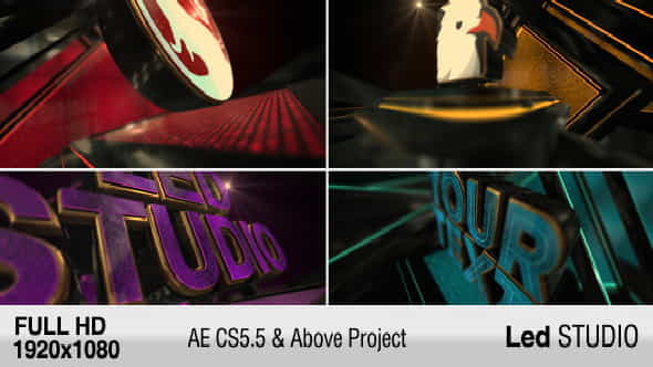 LED Studio Logo - VideoHive 6474892