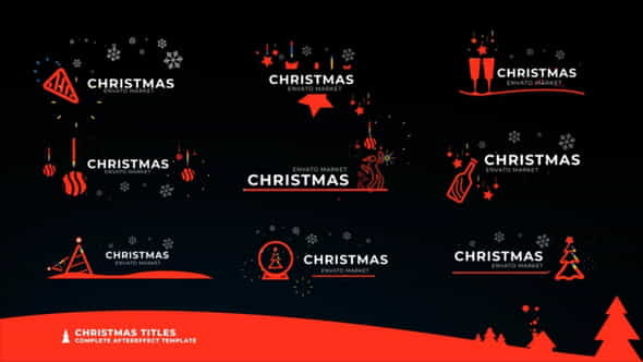 Christmas Icon Titles - VideoHive 34939288