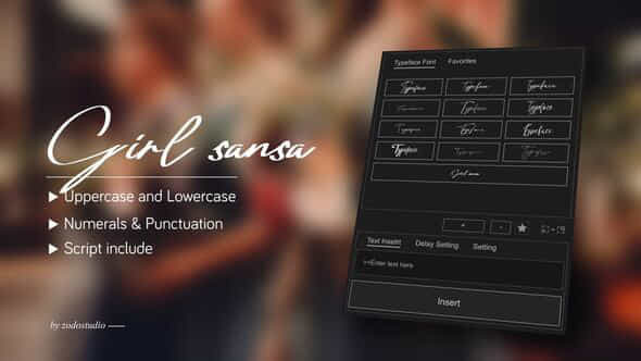 Animated Typeface Girl Sansa - VideoHive 58509440
