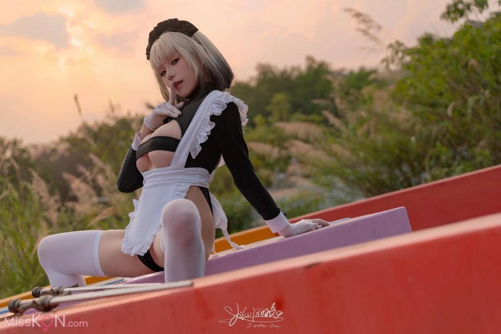 Coser@黏黏团子兔: 10月作品 战斗女仆 动感光波 (77 photos )(35)