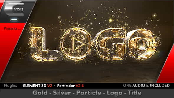 Gold Silver Particle Logo Title - VideoHive 18617257
