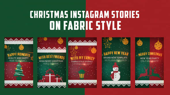 Christmas Instagram Stories On Fabric - VideoHive 49385337