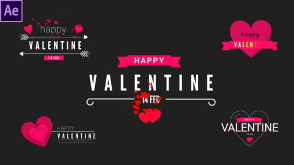 Valentine Modern Titles - VideoHive 30365895