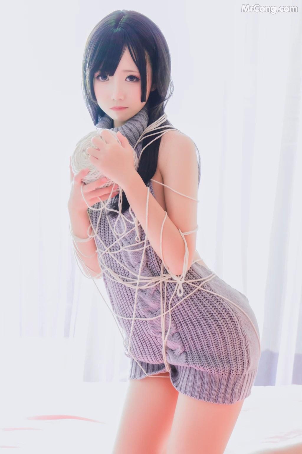 Coser@面饼仙儿 No.006: 露背毛衣 (41 photos)(7)