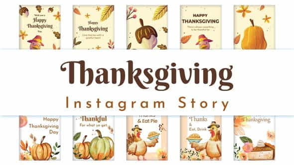 Thanksgiving Instagram Story Pack 02 - VideoHive 34916780