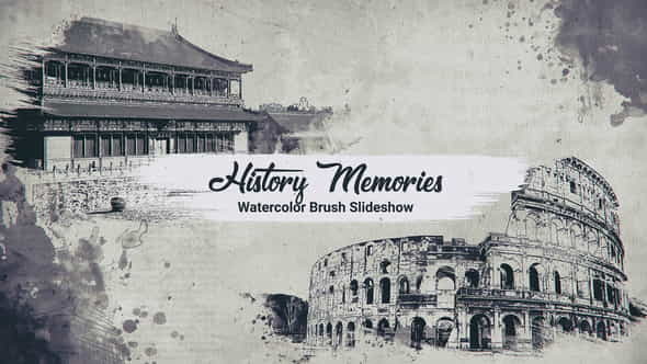 History MemoriesWatercolor Brush Slideshow - VideoHive 23766732