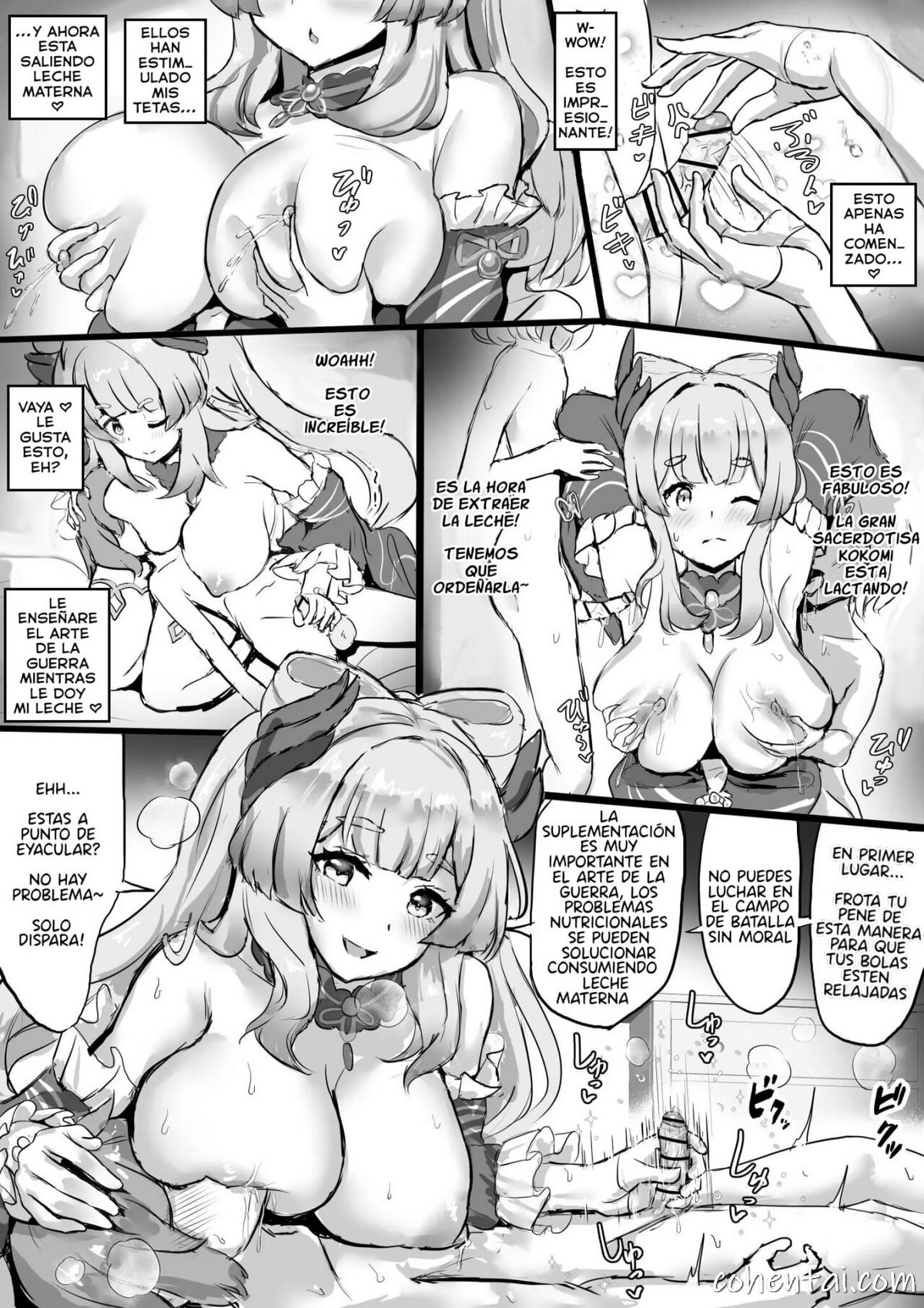 Chinanago-tai o Kunren suru Kokomi-sama (Genshin Impact) manga hentai xxx español