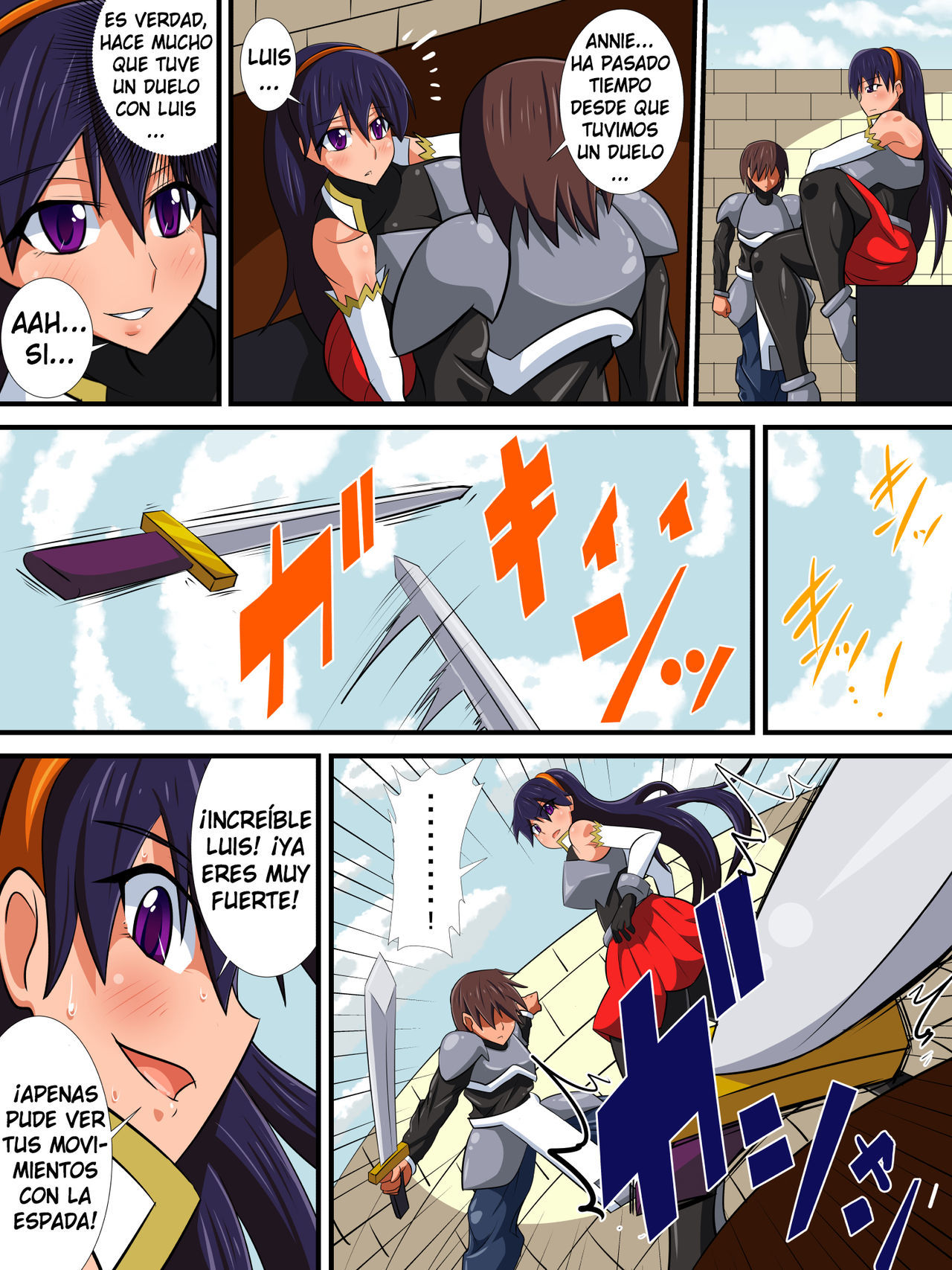 [Haneinu] Osananajimi no Onna Kishi ga Oujo ni Naru Made Kouhen [Spanish] [Yumrod]
