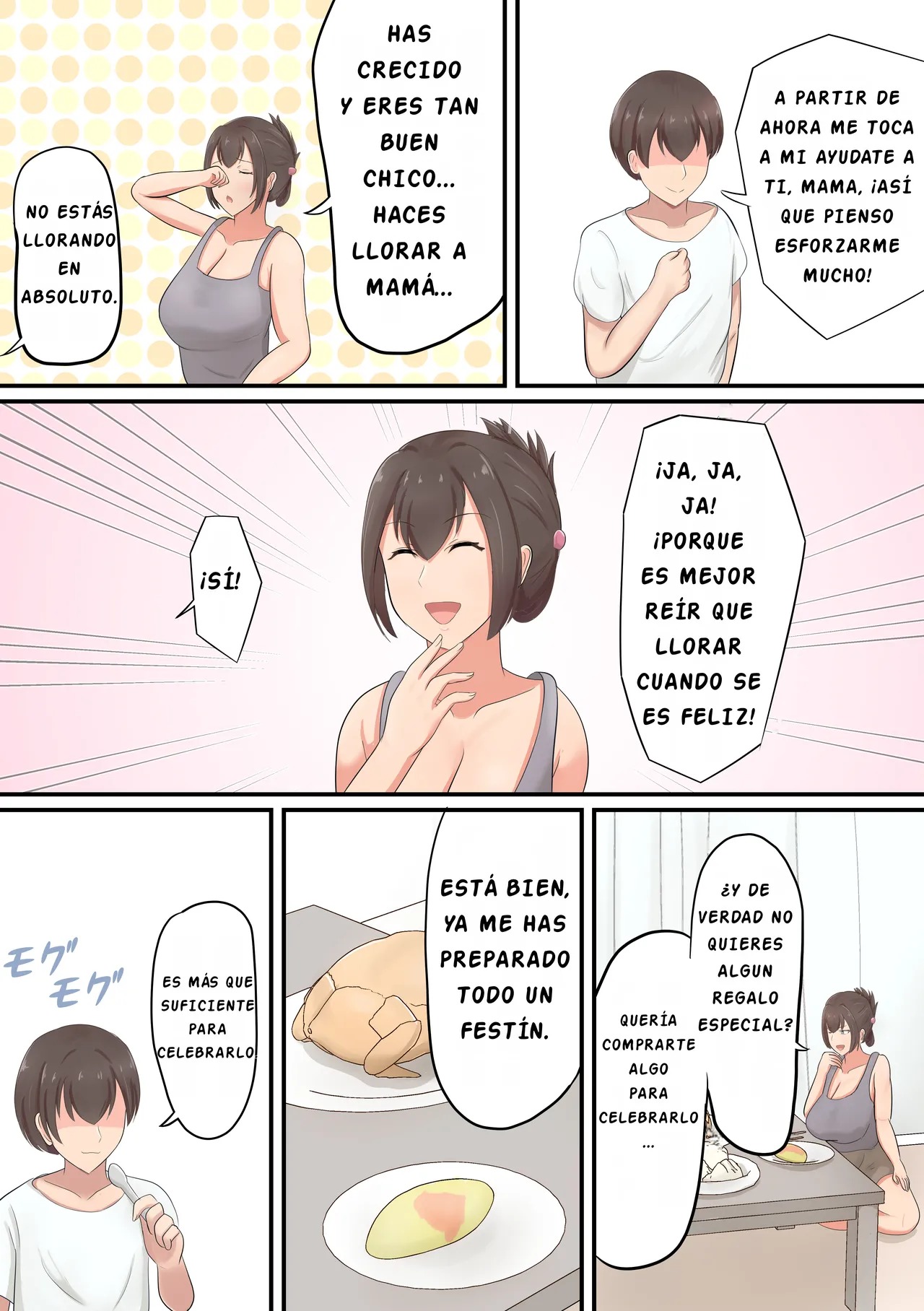 [Shirakumo Zen] Oiwai ni Okaa-san ga Fudeoroshi Shite Kureta Hanashi  ¡¡Celebarndo con mama mi primer empleo!! [Spanish] [No Man Scan]