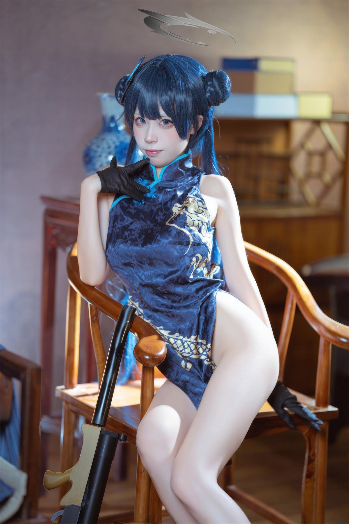 Cosplay 是三不是世w 碧蓝档案 妃咲旗袍(2)