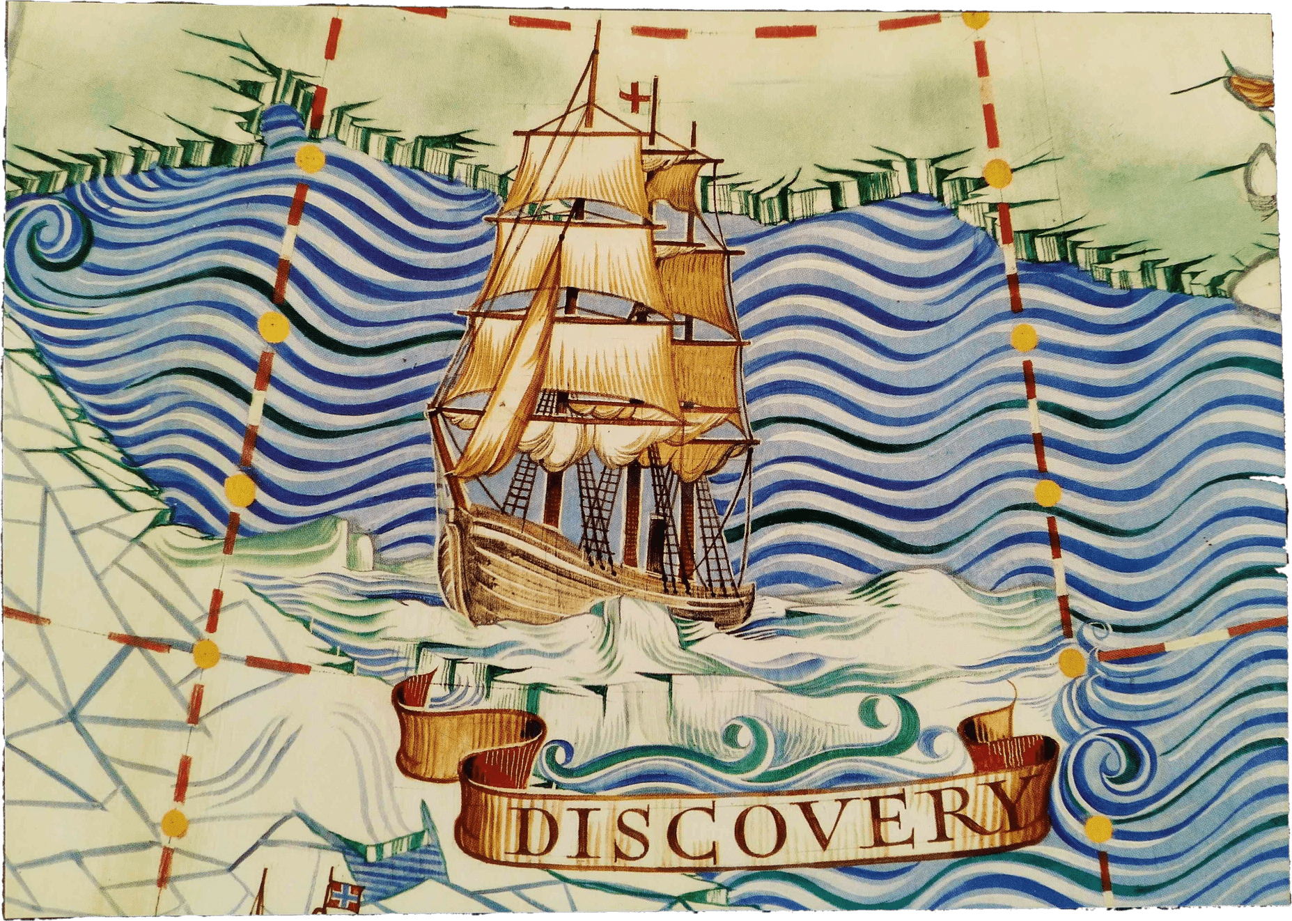 A painting of the ship 'Discovery'